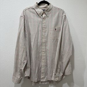 Polo Ralph Lauren Men's Size 2XL Classic Fit Button Shirt Pony Plaid Red Green